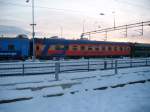 Personenwagen/121499/312011-1137-ein-russischer-personenwagen-war 3.1.2011 11:37 Ein russischer Personenwagen war in Oulu in einen Sonderzug eingereit.