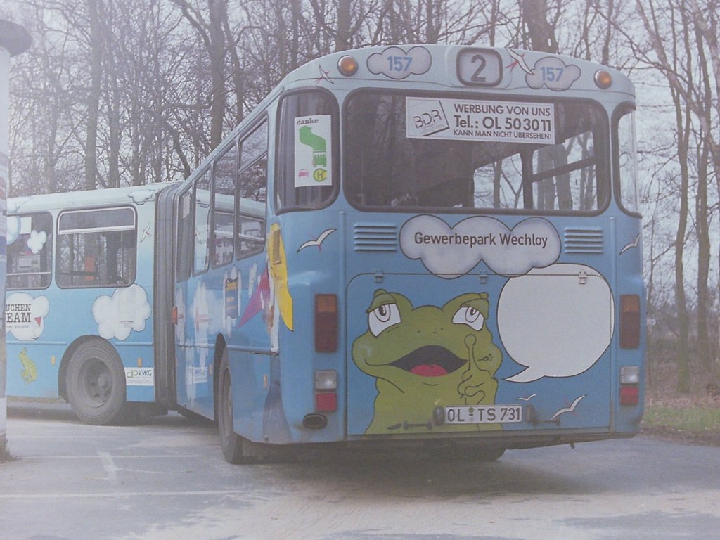 Wagen 157. ... denn bereits im Dezember war der Frosch  sprachlos  und der Hinweis  Am Storchen Nest  verschwunden. Aber nicht lange, schon ...