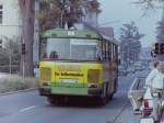 Wagen 12, OL-AC 982, EZ: 1976, aufgenommen in der Peterstra�e am 02.10.1982 auf der Umleitungsstrecke w�hrend des Kramermarktumzuges.